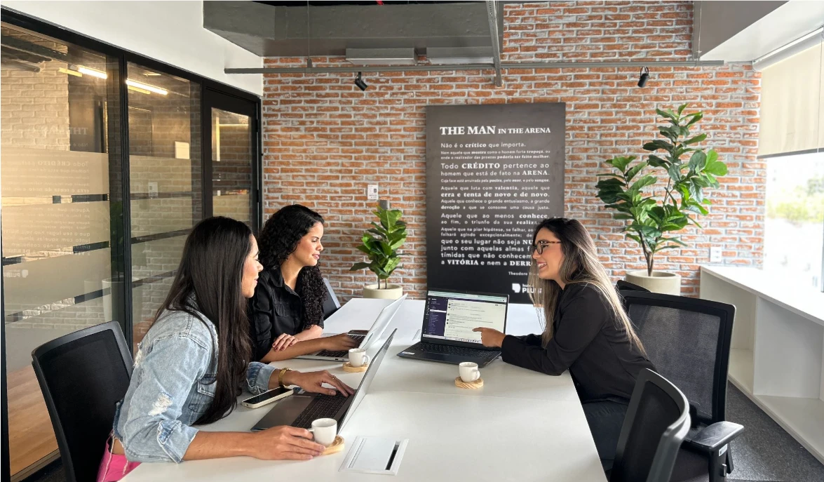 Espaço de trabalho da filial de São Paulo